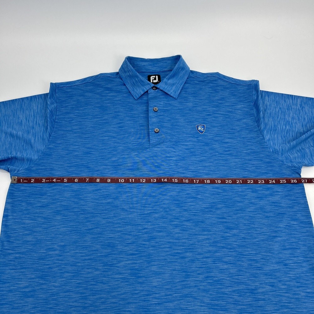 Footjoy Shirt Men's XXL 2XL Blue Polo Golf HCC Hillendale Country Club - Picture 9 of 10